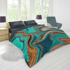 3d Liquid Abstract Design Duvet Cover 1