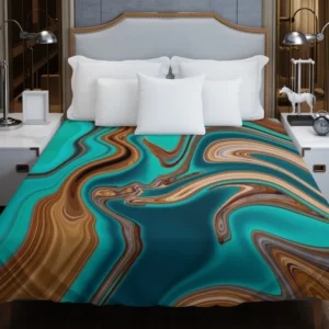 3d Liquid Abstract Design Duvet Cover