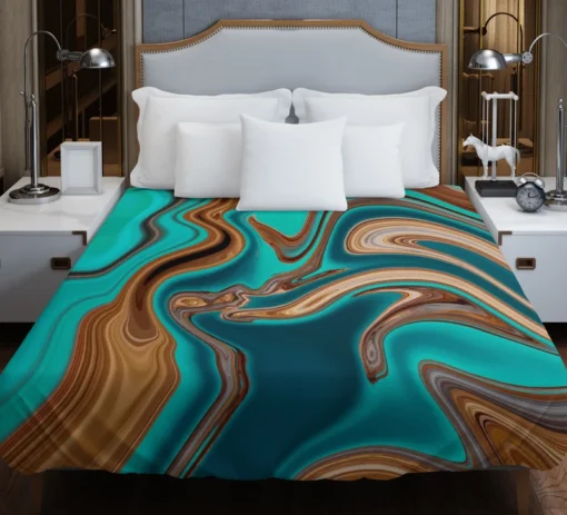 3d Liquid Abstract Design Duvet Cover