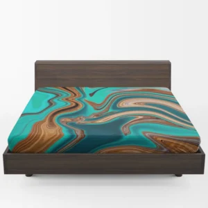 3d Liquid Abstract Design Fitted Sheet 1