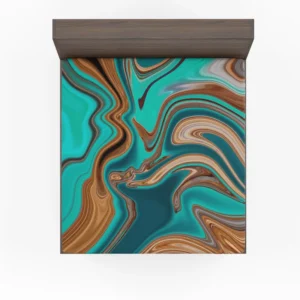 3d Liquid Abstract Design Fitted Sheet