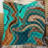 3d Liquid Abstract Design Quilt Blanket