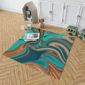 3d Liquid Abstract Design Rug 1