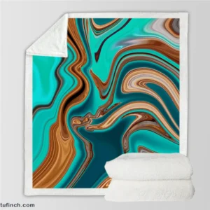 3d Liquid Abstract Design Sherpa Fleece Blanket