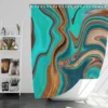 3d Liquid Abstract Design Shower Curtain