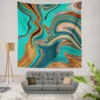 3d Liquid Abstract Design Wall Tapestry