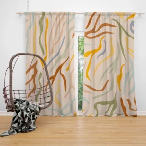 Abstract Animal Skin Pattern Curtain