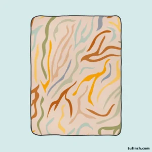 Abstract Animal Skin Pattern Fleece Blanket 1