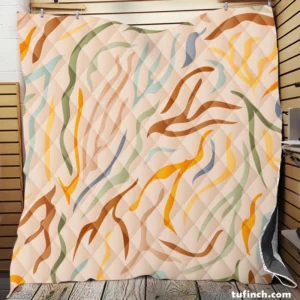 Abstract Animal Skin Pattern Quilt Blanket