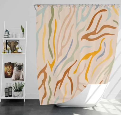 Abstract Animal Skin Pattern Shower Curtain