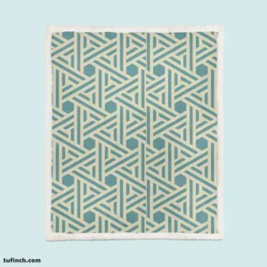 Abstract Background with Retro Pattern Design Sherpa Fleece Blanket 1