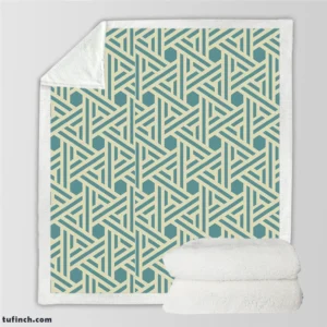 Abstract Background with Retro Pattern Design Sherpa Fleece Blanket