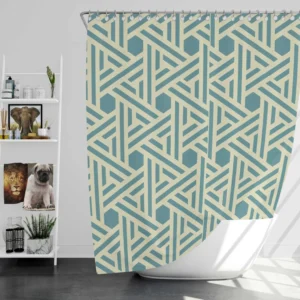 Abstract Background with Retro Pattern Design Shower Curtain