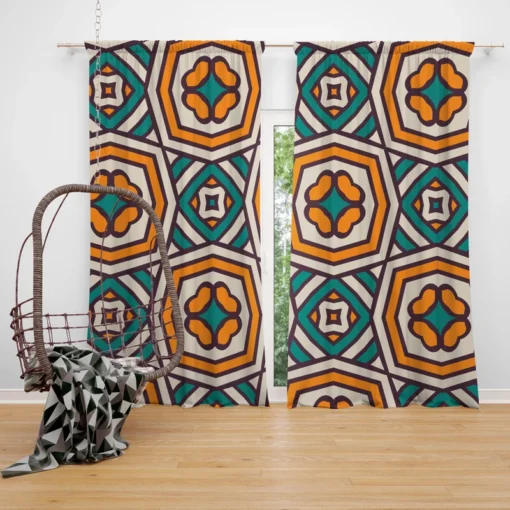 Abstract Batik Pattern Curtain