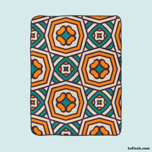 Abstract Batik Pattern Fleece Blanket 1