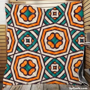 Abstract Batik Pattern Quilt Blanket