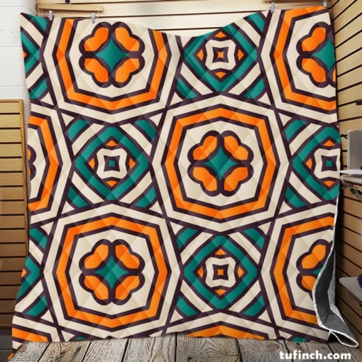 Abstract Batik Pattern Quilt Blanket