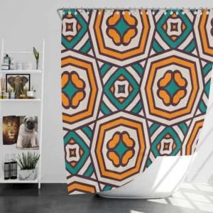 Abstract Batik Pattern Shower Curtain