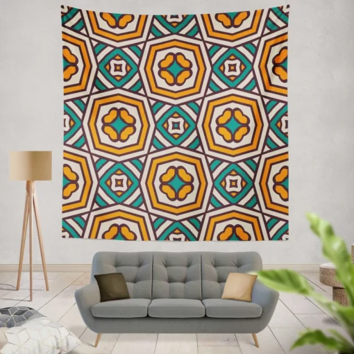 Abstract Batik Pattern Wall Tapestry