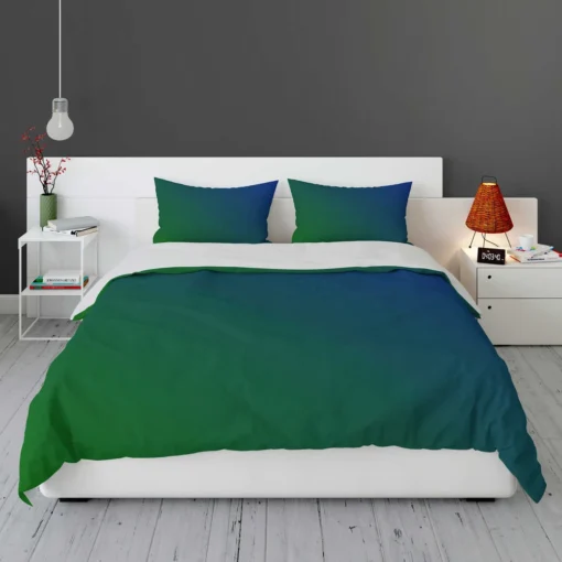 Abstract Blue Green Gradient Bedding Set 1