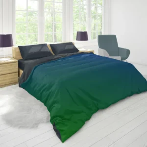 Abstract Blue Green Gradient Duvet Cover 1