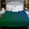 Abstract Blue Green Gradient Duvet Cover