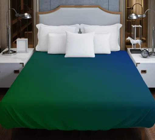 Abstract Blue Green Gradient Duvet Cover