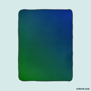 Abstract Blue Green Gradient Fleece Blanket 1