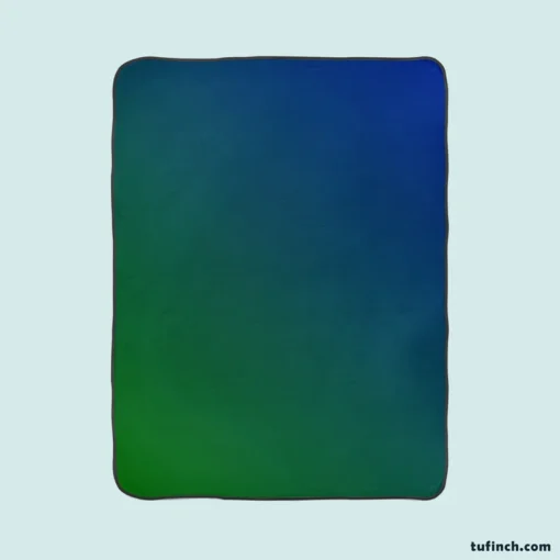 Abstract Blue Green Gradient Fleece Blanket 1