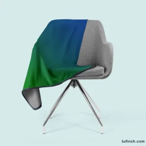 Abstract Blue Green Gradient Fleece Blanket 2