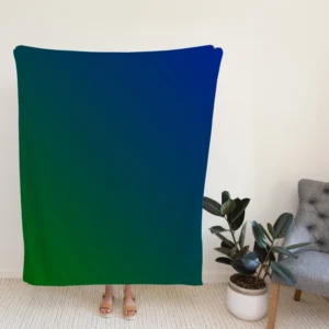 Abstract Blue Green Gradient Fleece Blanket