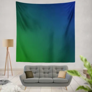 Abstract Blue Green Gradient Wall Tapestry