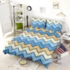 Abstract Blue Triangle Waves Bedding Set