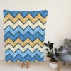 Abstract Blue Triangle Waves Fleece Blanket