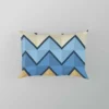 Abstract Blue Triangle Waves Pillow Case