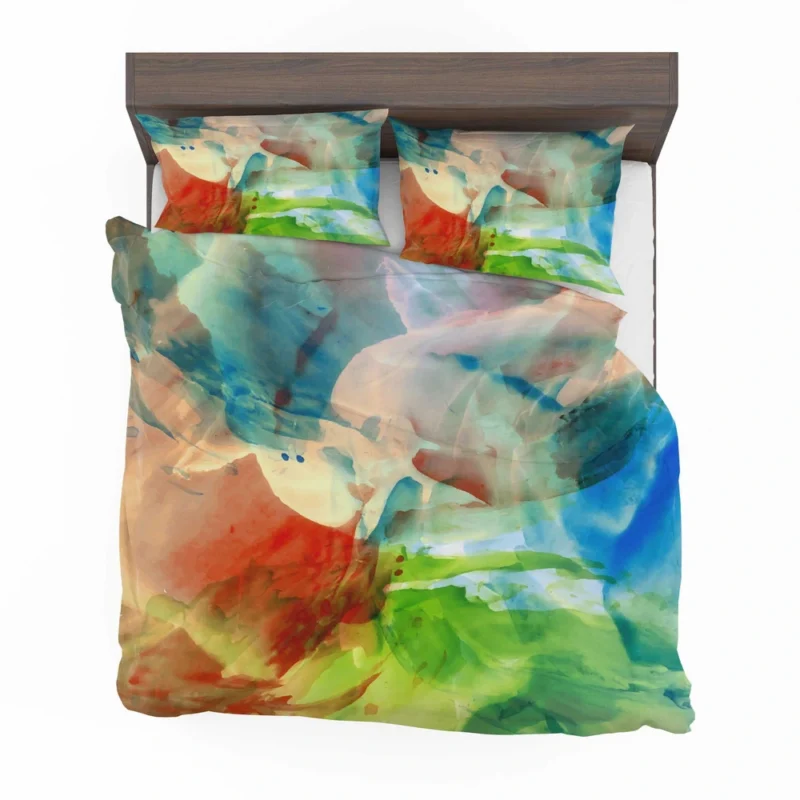 Abstract Colorful Watercolor Bedding Set 2