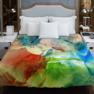 Abstract Colorful Watercolor Duvet Cover