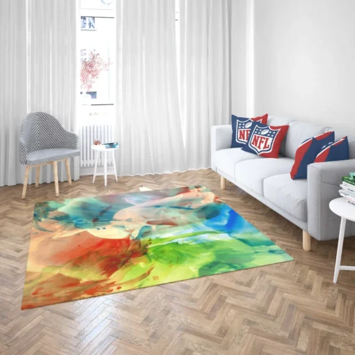 Abstract Colorful Watercolor Rug 2