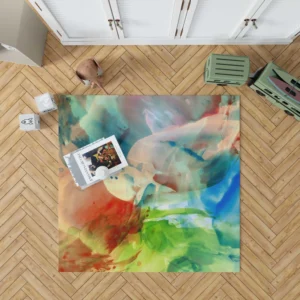 Abstract Colorful Watercolor Rug