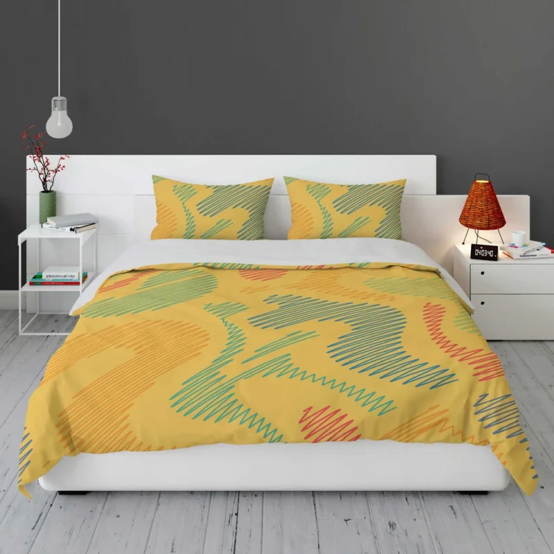 Abstract Doodle Seamless Design Bedding Set 1