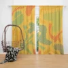 Abstract Doodle Seamless Design Curtain