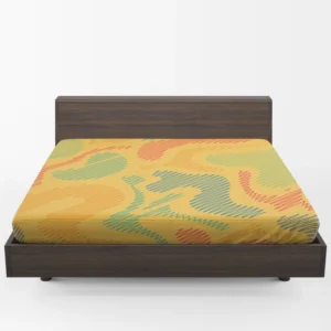 Abstract Doodle Seamless Design Fitted Sheet 1