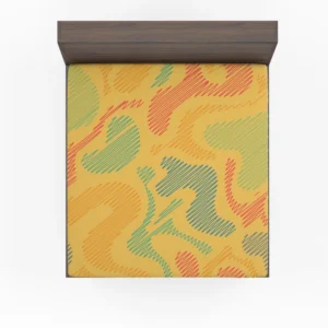 Abstract Doodle Seamless Design Fitted Sheet