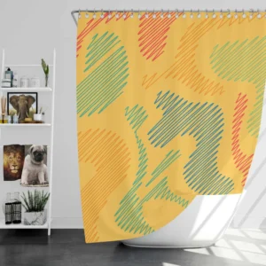 Abstract Doodle Seamless Design Shower Curtain