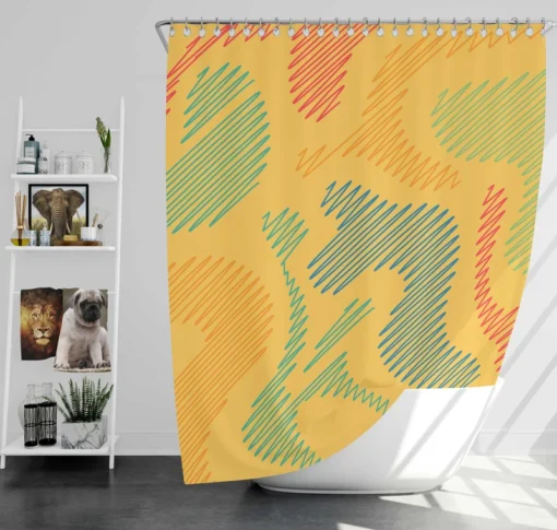 Abstract Doodle Seamless Design Shower Curtain