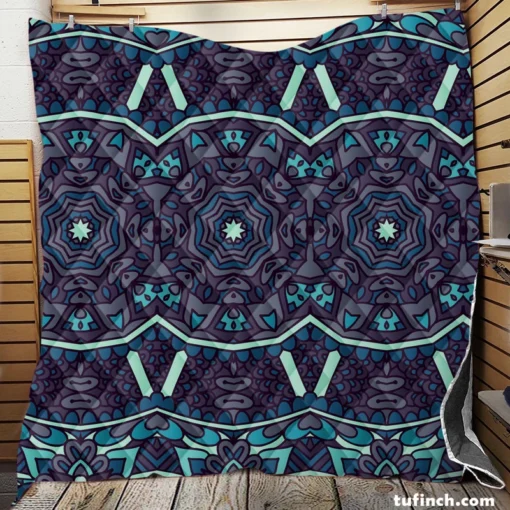 Abstract Ethnic Design Quilt Blanket