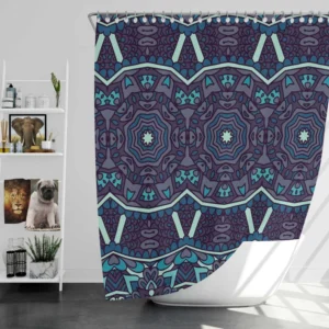 Abstract Ethnic Design Shower Curtain