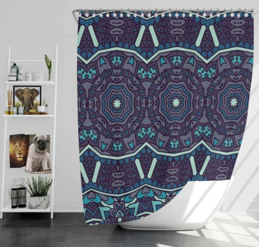 Abstract Ethnic Design Shower Curtain