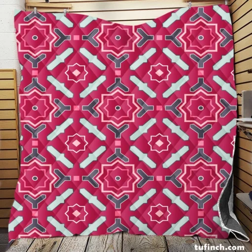 Abstract Ethnic Pattern Quilt Blanket