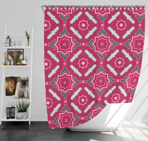 Abstract Ethnic Pattern Shower Curtain